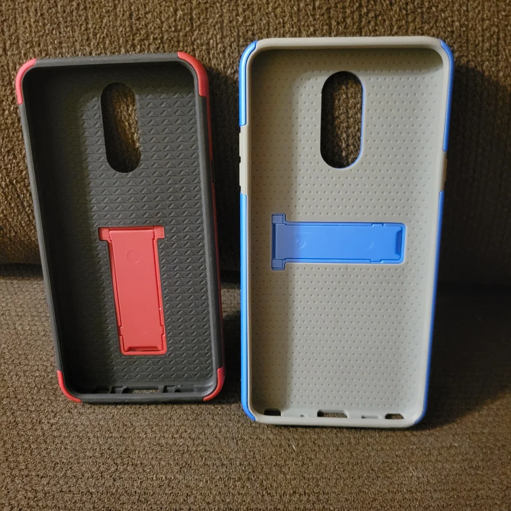 (2) LG Red Dual-Layer Cell Phone Case Metro By T Mobile